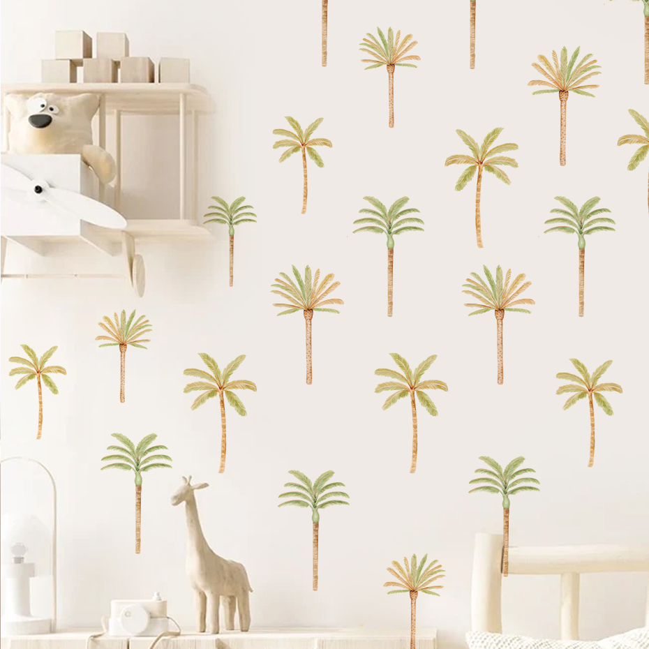 Baby Nursery Decor Ideas - Boho pohon kelapa stiker dinding untuk