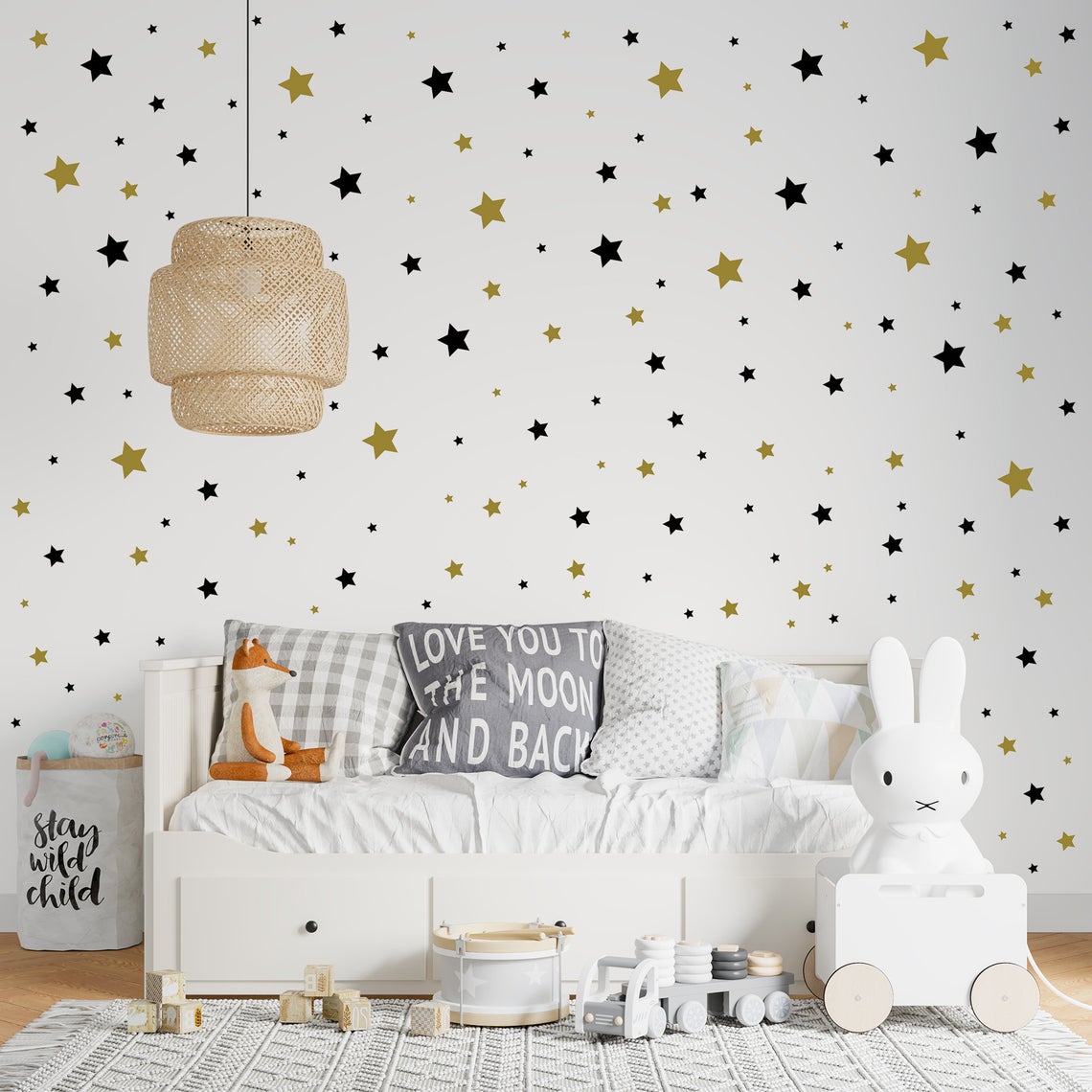 Baby Nursery Products - Stiker dinding bintang kartun 65 buah,