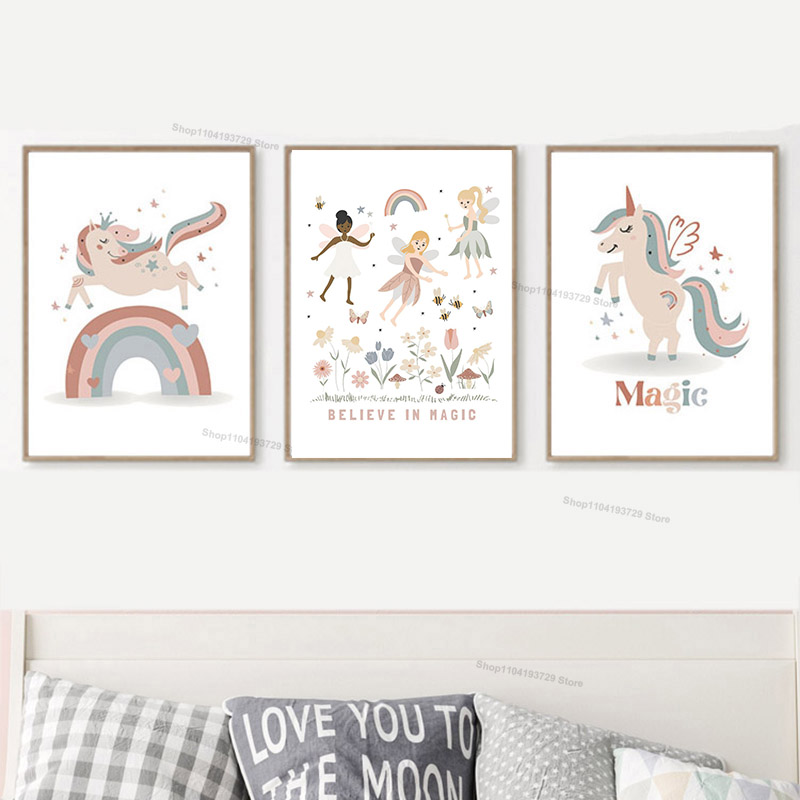 Baby Nursery Modern - Poster Dinding Seni Kanvas Gambar Anak