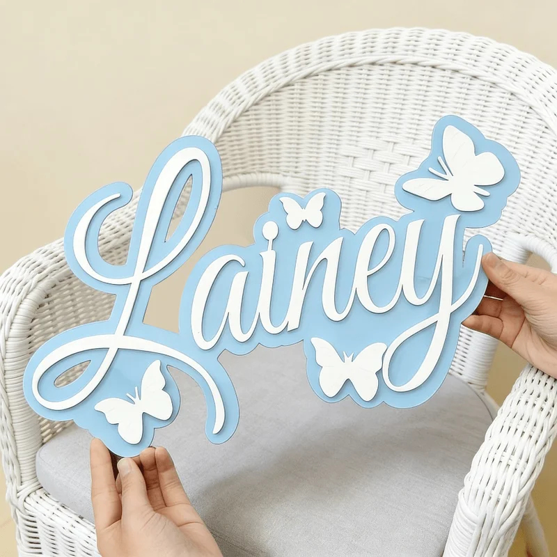 Baby Nursery Decorations - Plakat Nama Bayi yang Dipersonalisasi, Desain