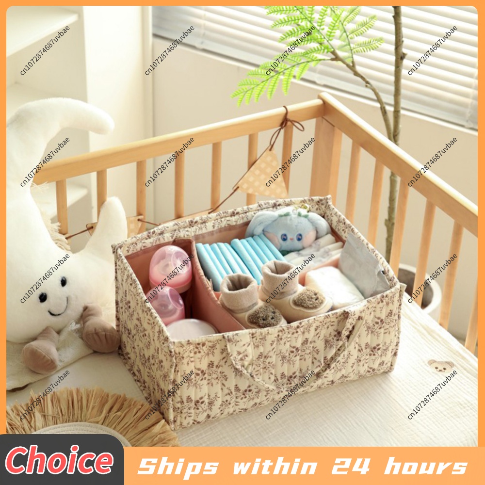 Baby Nursery Must Haves - Keranjang Penyimpanan Perlengkapan Bayi Bermotif Bunga