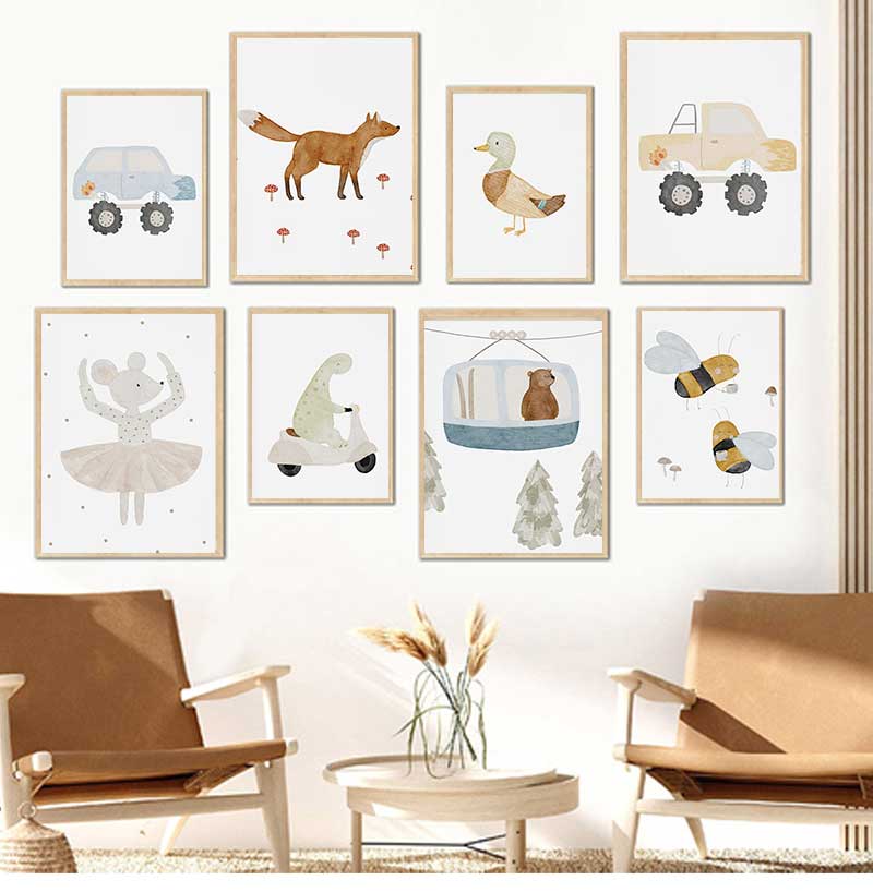 Baby Nursery Posters - Poster dan Cetakan Kanvas Seni Dinding