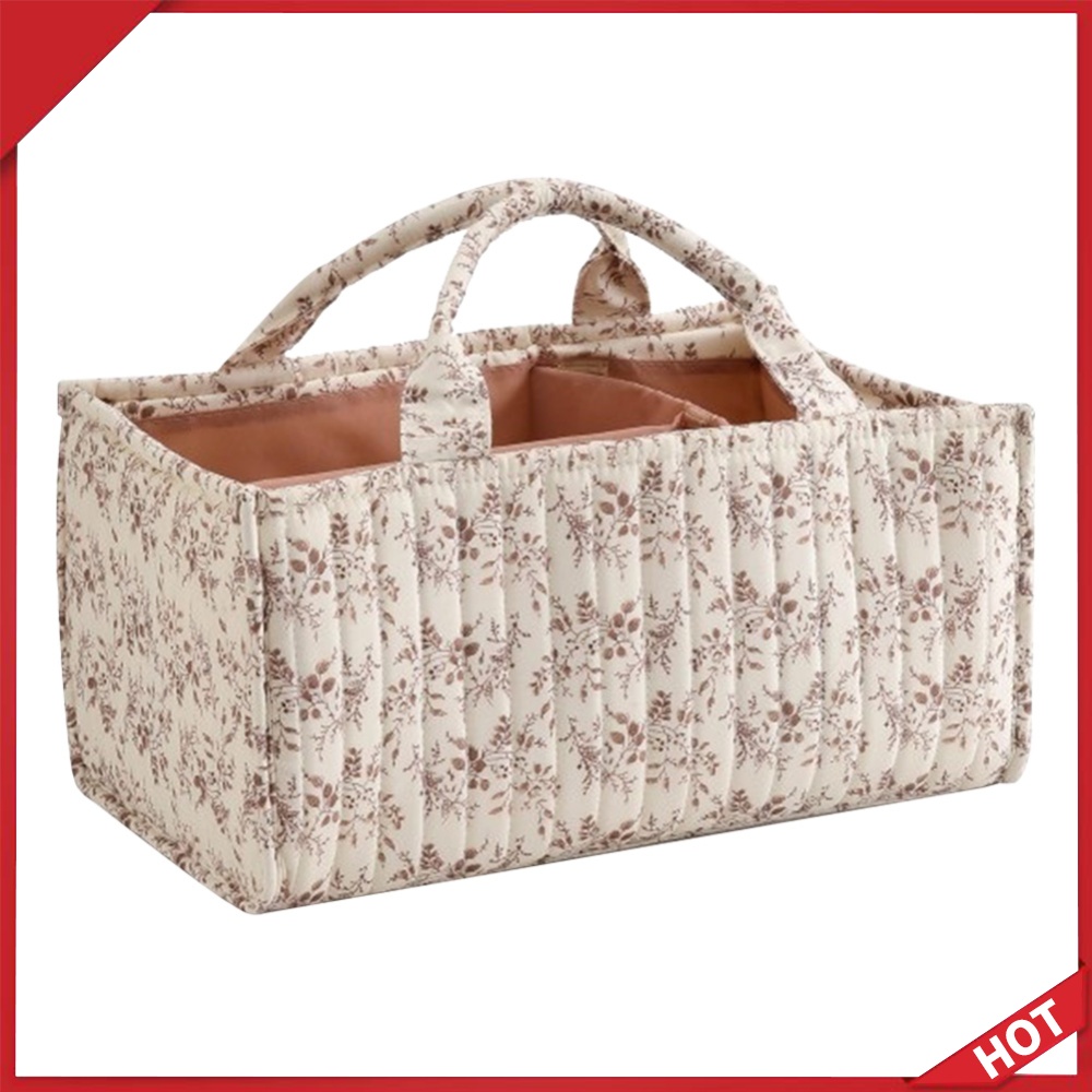 Baby Nursery Must Haves - Keranjang Penyimpanan Perlengkapan Bayi Bermotif Bunga
