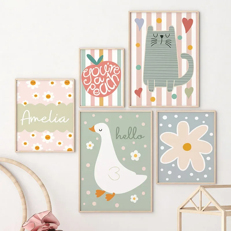 Baby Nursery Posters - Lukisan Kanvas Seni Dinding Kamar Bayi