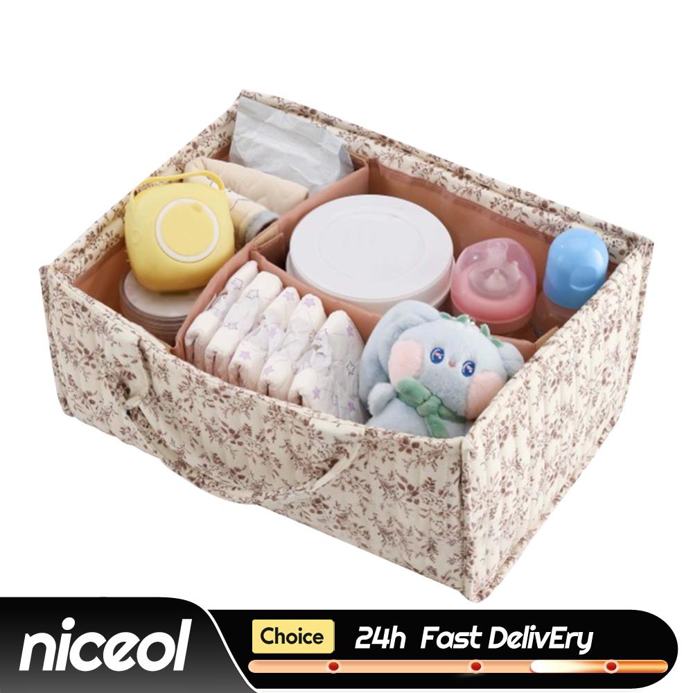 Baby Nursery Must Haves - Keranjang Penyimpanan Perlengkapan Bayi Bermotif Bunga