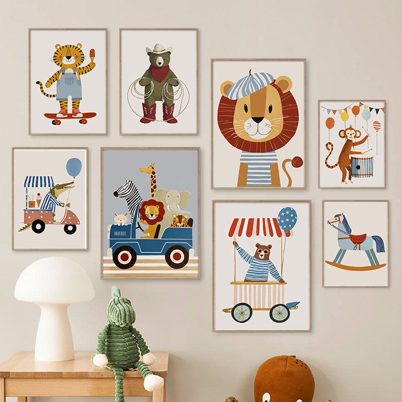 Baby Nursery Posters - Lukisan Kanvas Seni Dinding Kamar Bayi