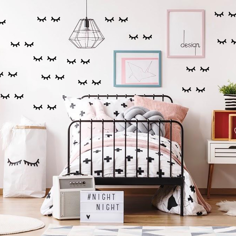 Baby Nursery Decor Ideas - Dekorasi Kamar Anak Bulu Mata Stiker
