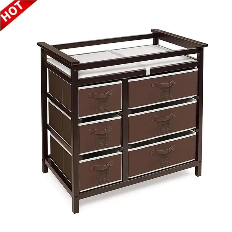 Baby Nursery Modern - Lemari Bayi Kayu Modern dengan Meja