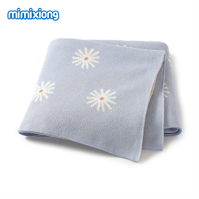 Baby Boy Nursery Quilt - Selimut bunga bayi rajutan semua musim