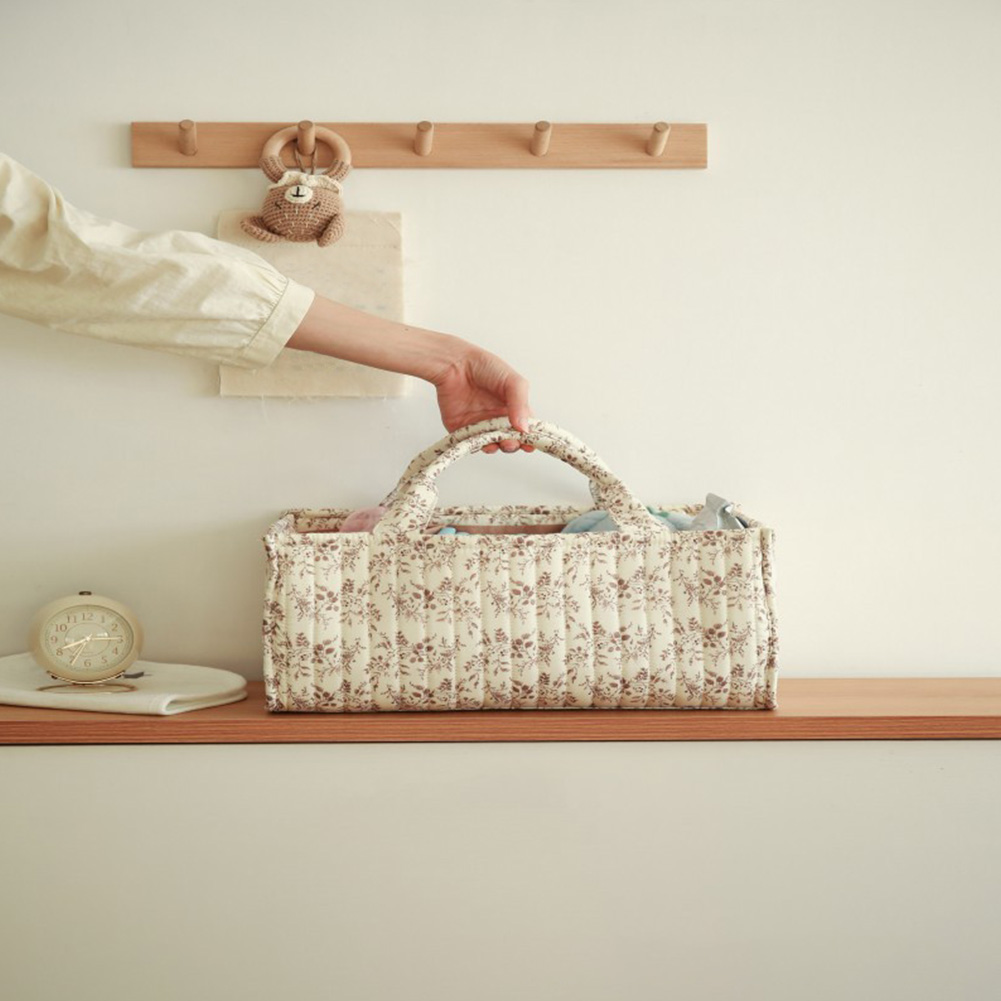 Baby Nursery Must Haves - Organizer Popok Bayi Bermotif Bunga dengan