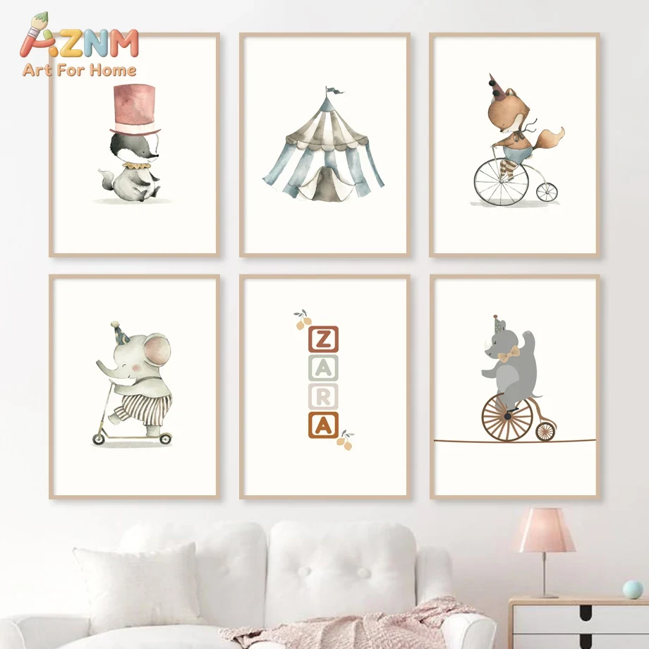 Poster Kanvas Tanpa Bingkai AZ - Baby Name Wall Art ulasan dan harga