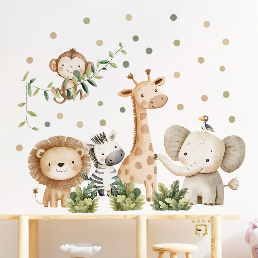 Stiker Dinding Hewan Hutan Boh - Baby Nursery Decor Ideas ulasan dan harga