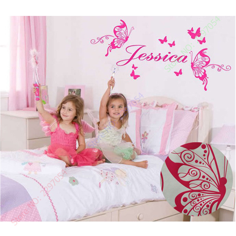 Kupu-kupu Baru Nama Pribadi Vi - Baby Nursery Vinyl Wall Stickers ulasan dan harga