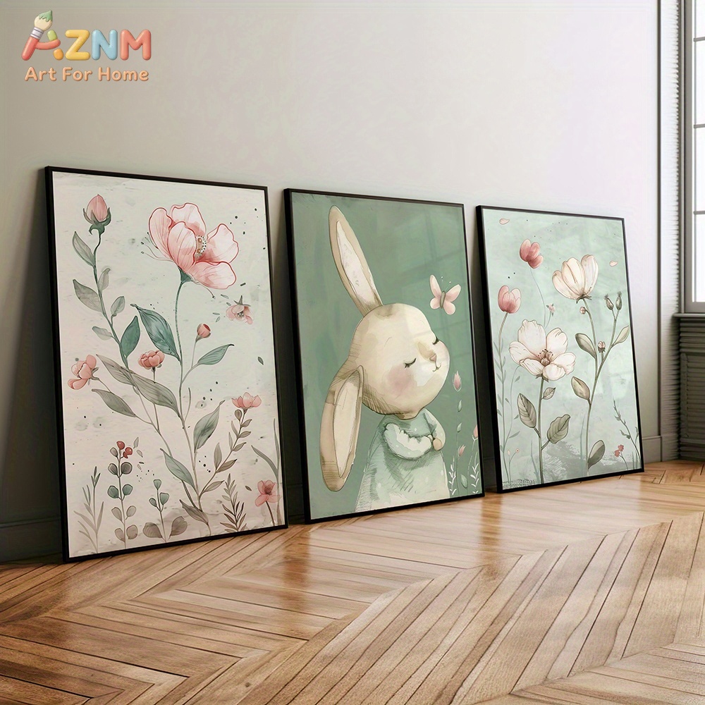 3 Buah Seni Dinding Kanvas Kel - Baby Nursery Picture Frames ulasan dan harga