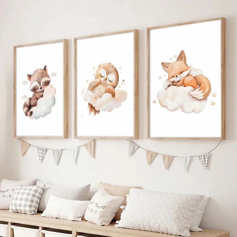 1 Buah Seni Dinding Kanvas Hew - Baby Nursery Picture Frames ulasan dan harga
