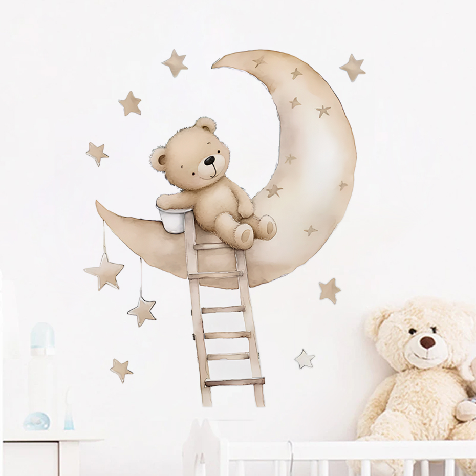 Stiker dinding awan bintang be - Baby Nursery Decor Ideas ulasan dan harga