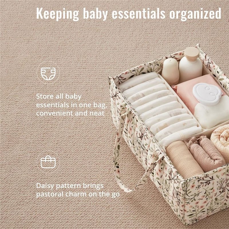 AINY-Floral Diaper Caddy Organ - Baby Nursery Must Haves ulasan dan harga