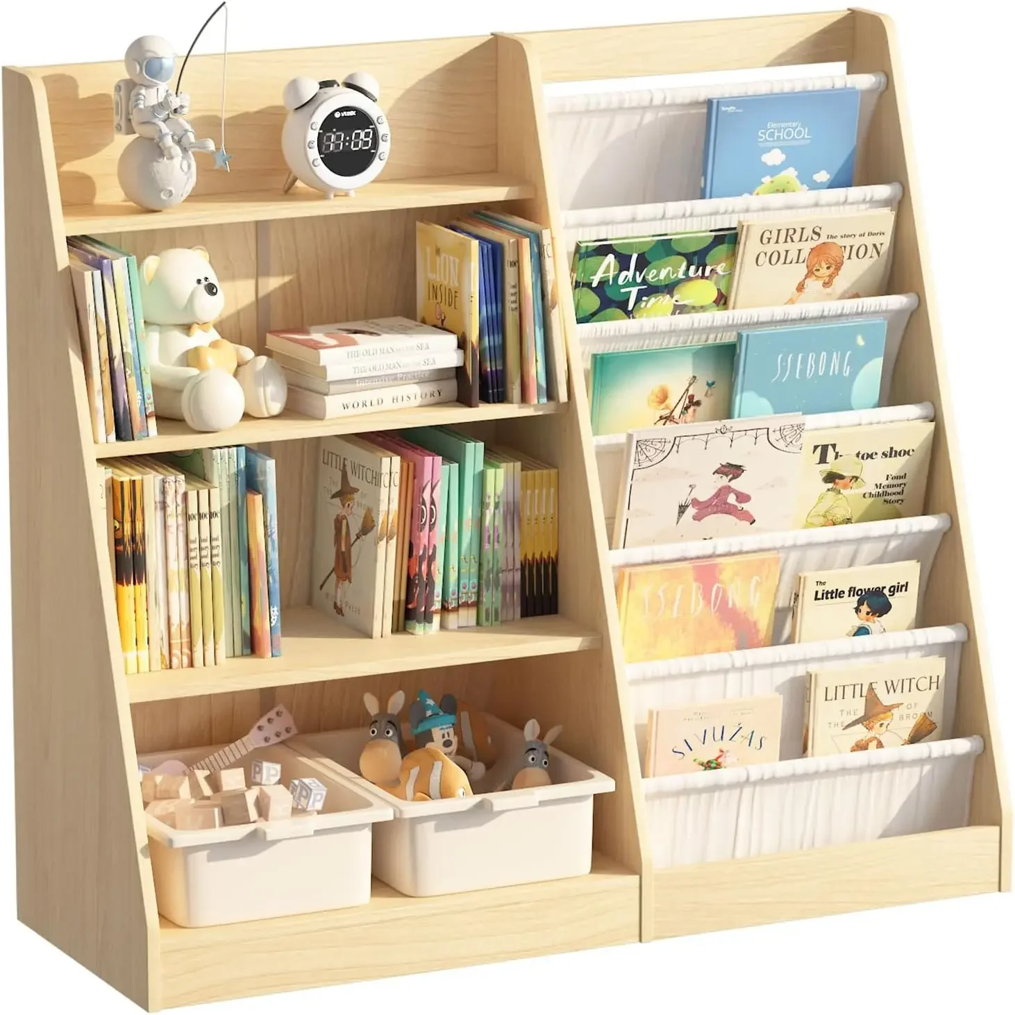 Rak Buku Anak 4 Tingkat, Rak B - Baby Nursery Bookshelf ulasan dan harga