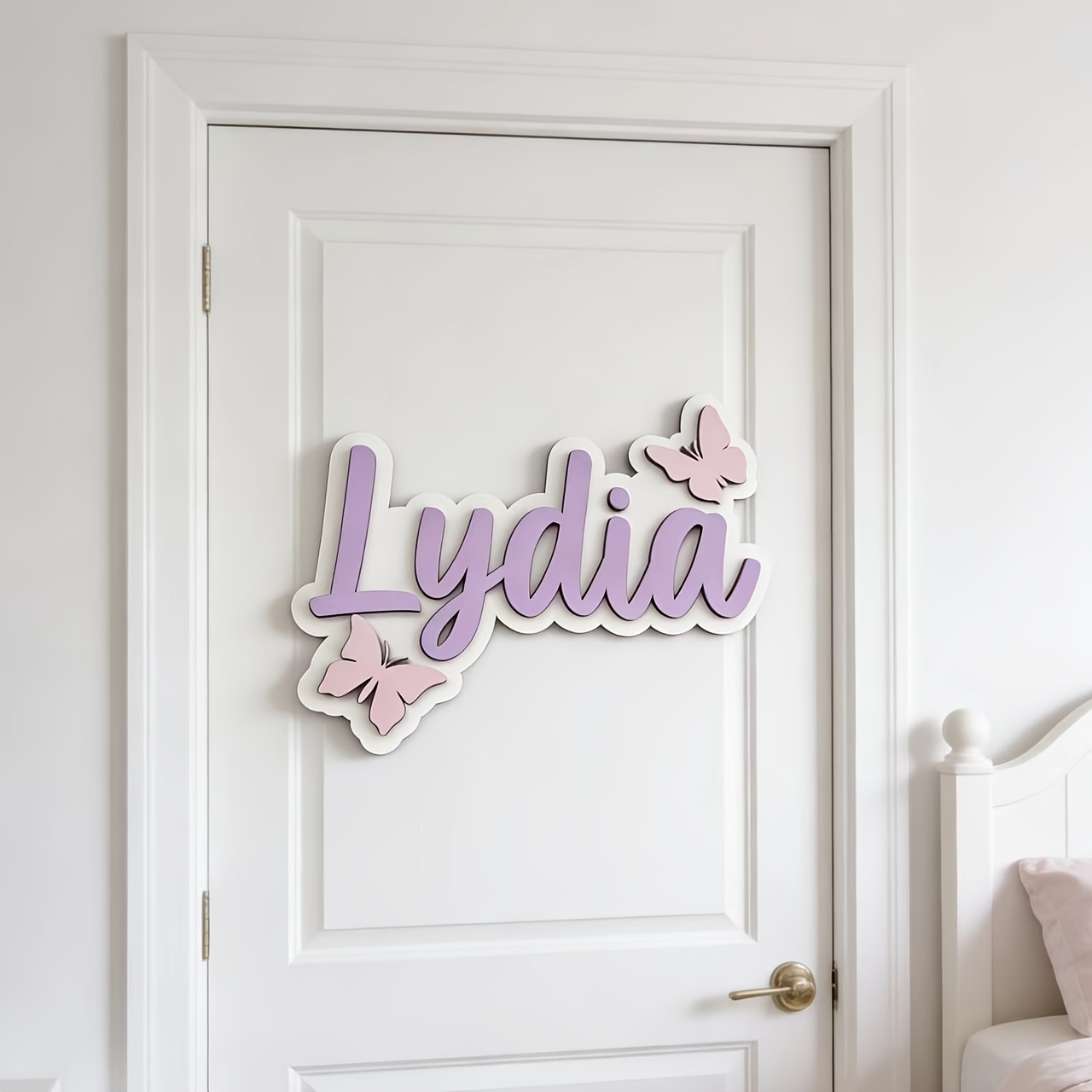 Tanda Kamar Nama Kupu-kupu Bir - Baby Nursery Decorations ulasan dan harga