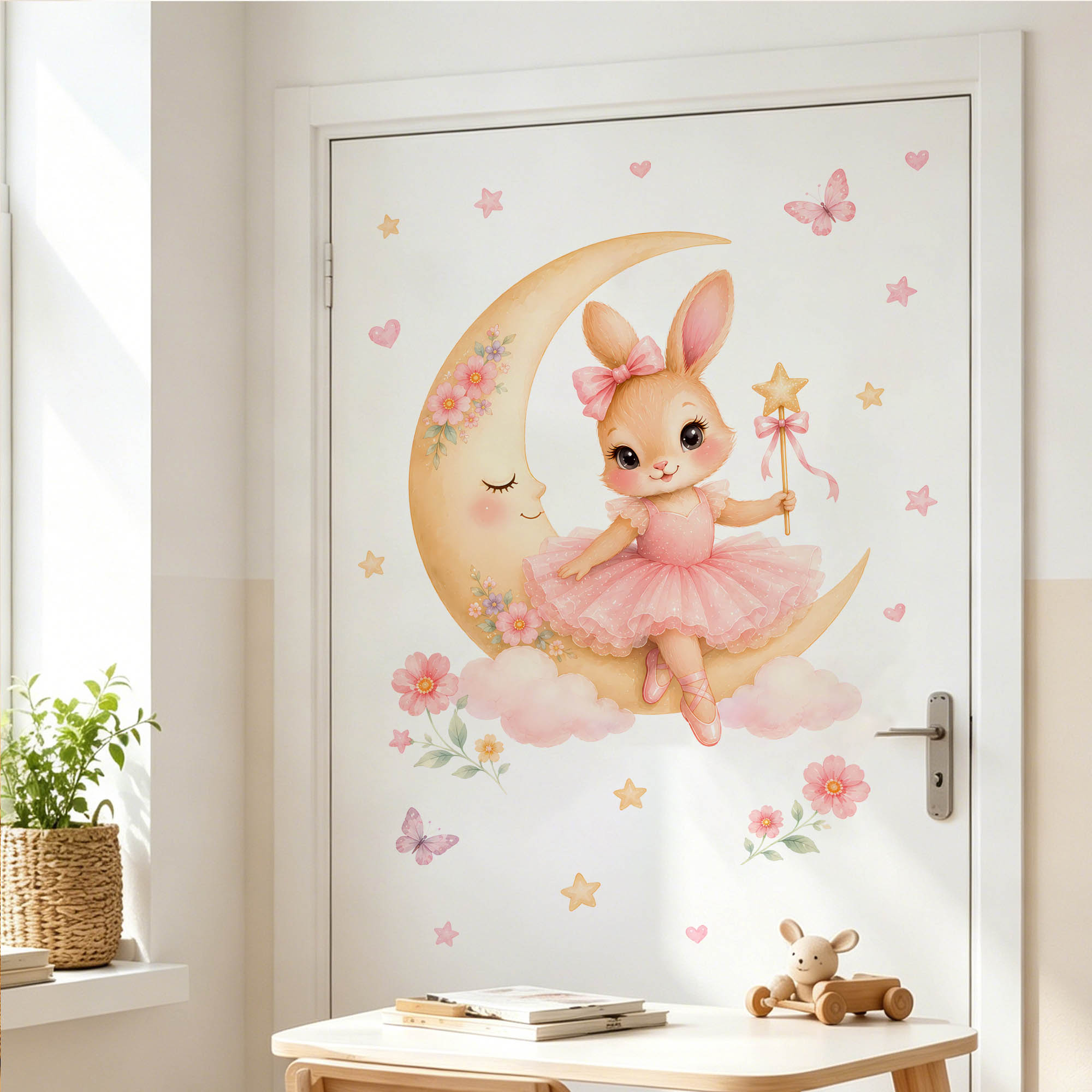 Stiker Dinding Kelinci Balerin - Baby Nursery Decor Ideas ulasan dan harga