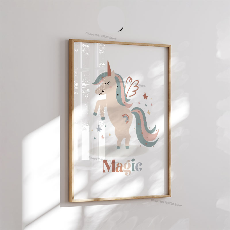 Poster Dinding Seni Kanvas Gam - Baby Nursery Modern ulasan dan harga
