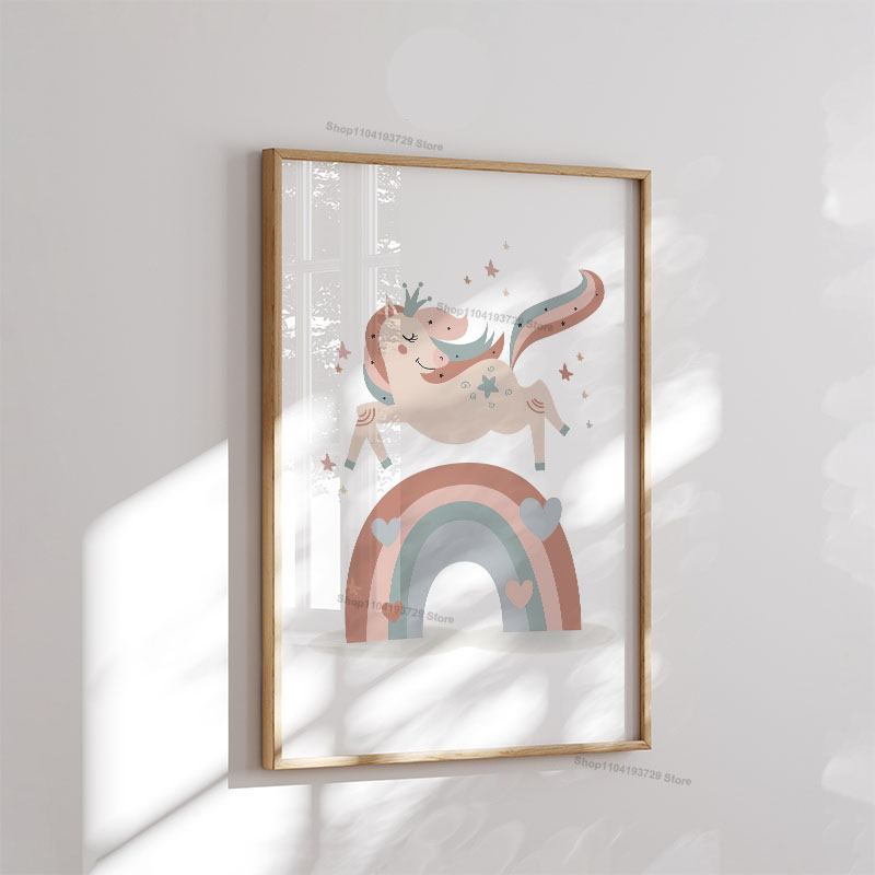 Poster Dinding Seni Kanvas Gam - Baby Nursery Modern ulasan dan harga