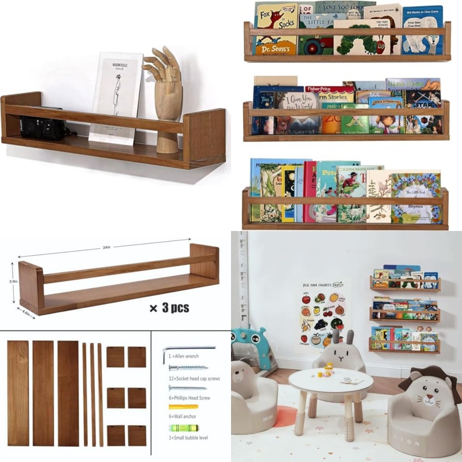 Rak Buku Menggantung untuk Dek - Baby Nursery Bookshelf ulasan dan harga