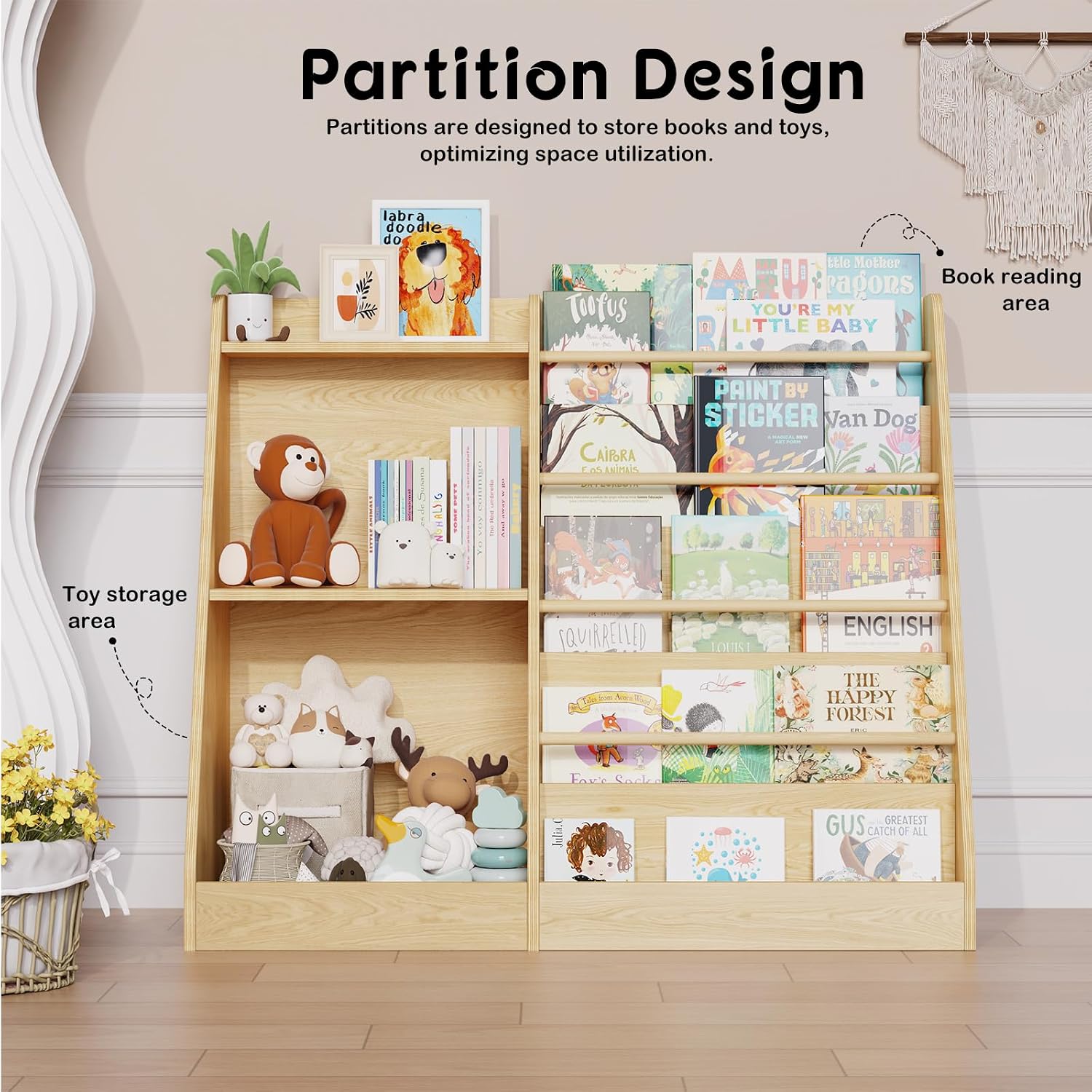 Rak Buku Anak Montessori, Rak  - Baby Nursery Bookshelf ulasan dan harga