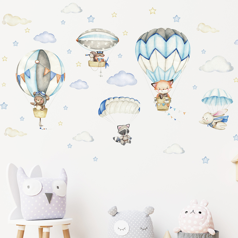 Stiker dinding balon udara hew - Baby Nursery Products ulasan dan harga