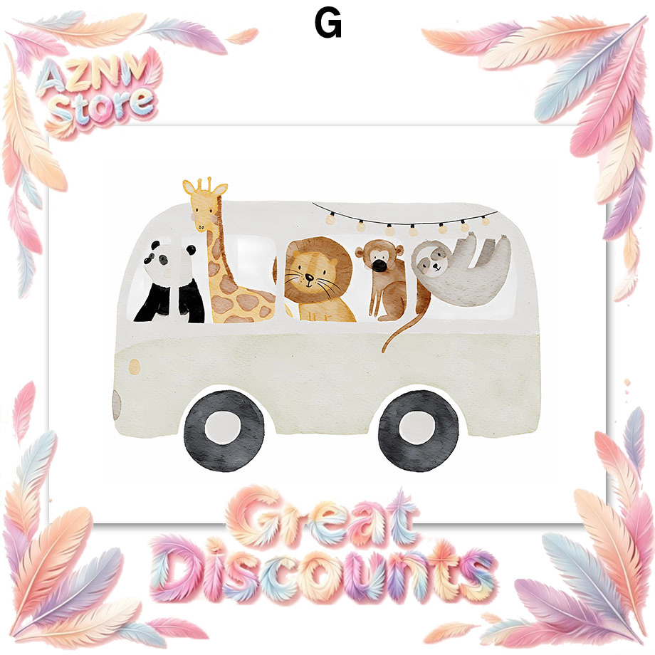 Poster dan Cetakan Seni Dindin - Baby Nursery Animal Prints ulasan dan harga