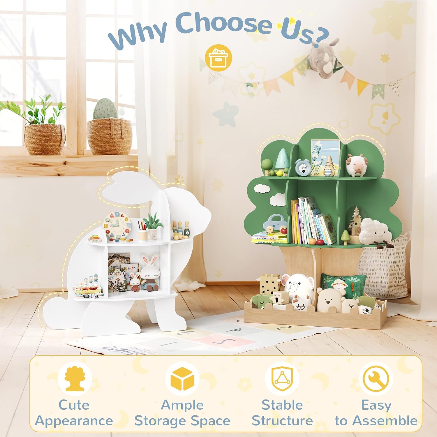 Rak Buku Kayu Montessori untuk - Baby Nursery Bookshelf ulasan dan harga