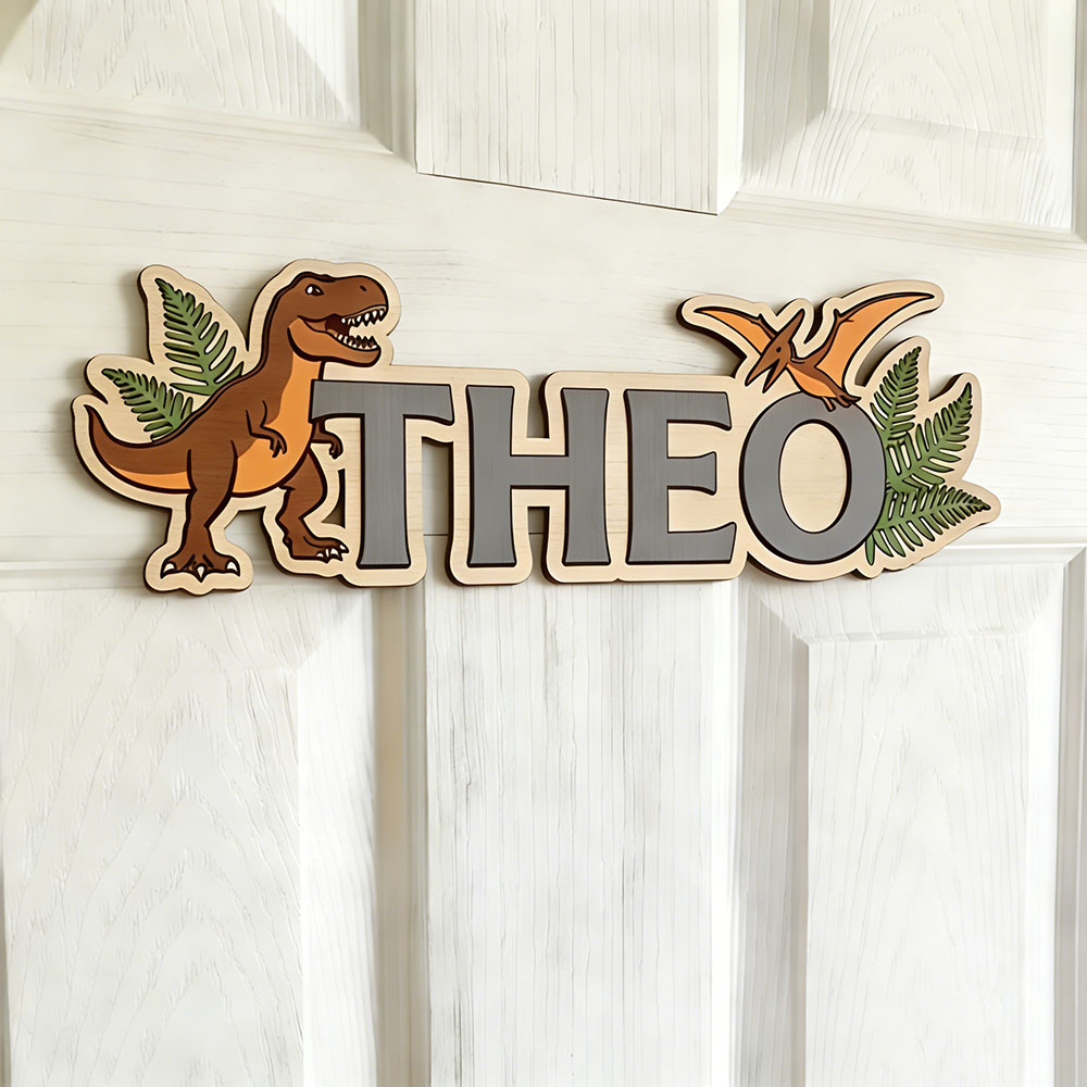 Tanda Nama Dinosaurus yang Dip - Baby Nursery Decorations ulasan dan harga