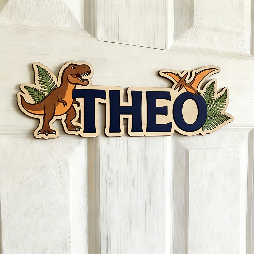 Tanda Nama Dinosaurus yang Dip - Baby Nursery Decorations ulasan dan harga