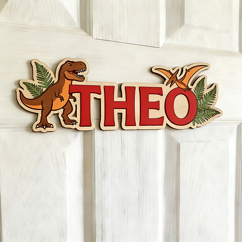 Tanda Nama Dinosaurus yang Dip - Baby Nursery Decorations ulasan dan harga