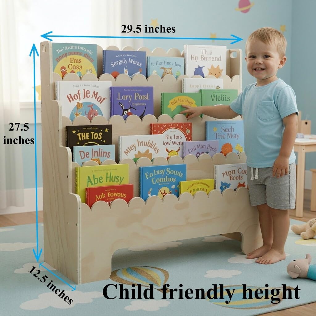 Rak Buku Anak 4 Tingkat, Rak B - Baby Nursery Bookshelf ulasan dan harga