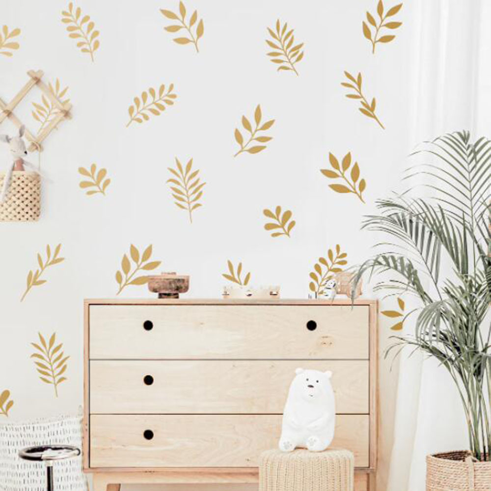 41 Buah Stiker Dinding Daun Bo - Baby Nursery Vinyl Wall Stickers ulasan dan harga