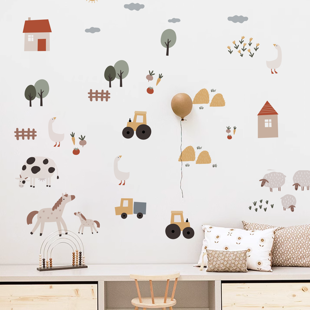 Stiker dinding Boho, kartun lu - Baby Nursery Vinyl Wall Stickers ulasan dan harga