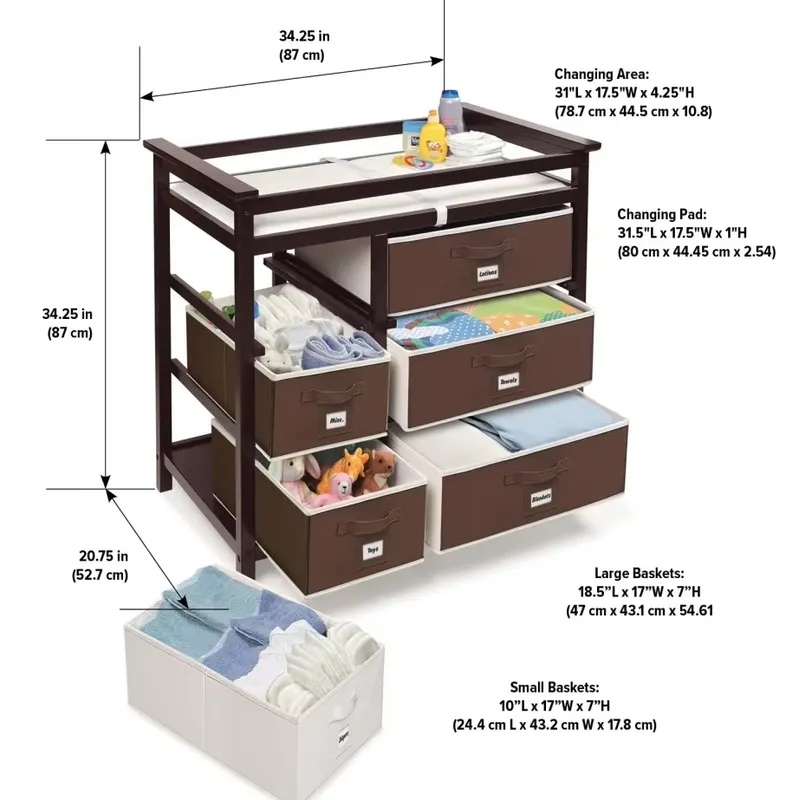 Lemari Bayi Kayu Modern dengan - Baby Nursery Modern ulasan dan harga
