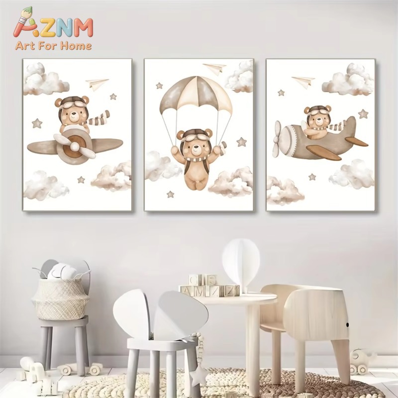 3 buah Hiasan Dinding Kanvas B - Baby Nursery Picture Frames ulasan dan harga