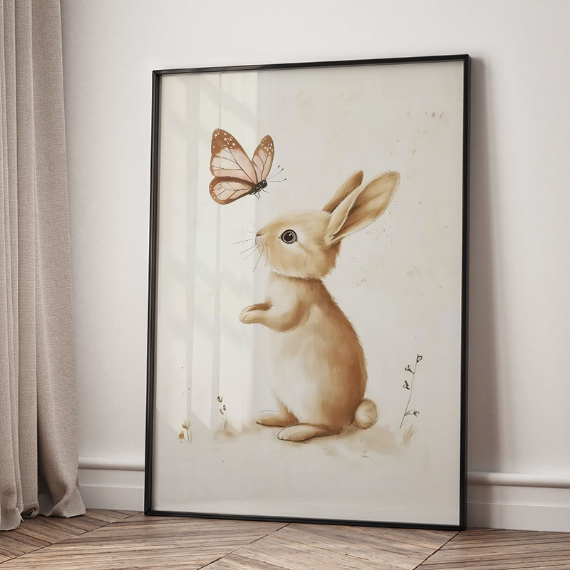 Poster Hewan Beruang Kelinci R - Baby Nursery Posters ulasan dan harga