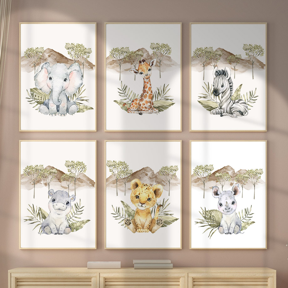 Poster Kebun Anak-anak Jerapah - Baby Zebra Nursery ulasan dan harga