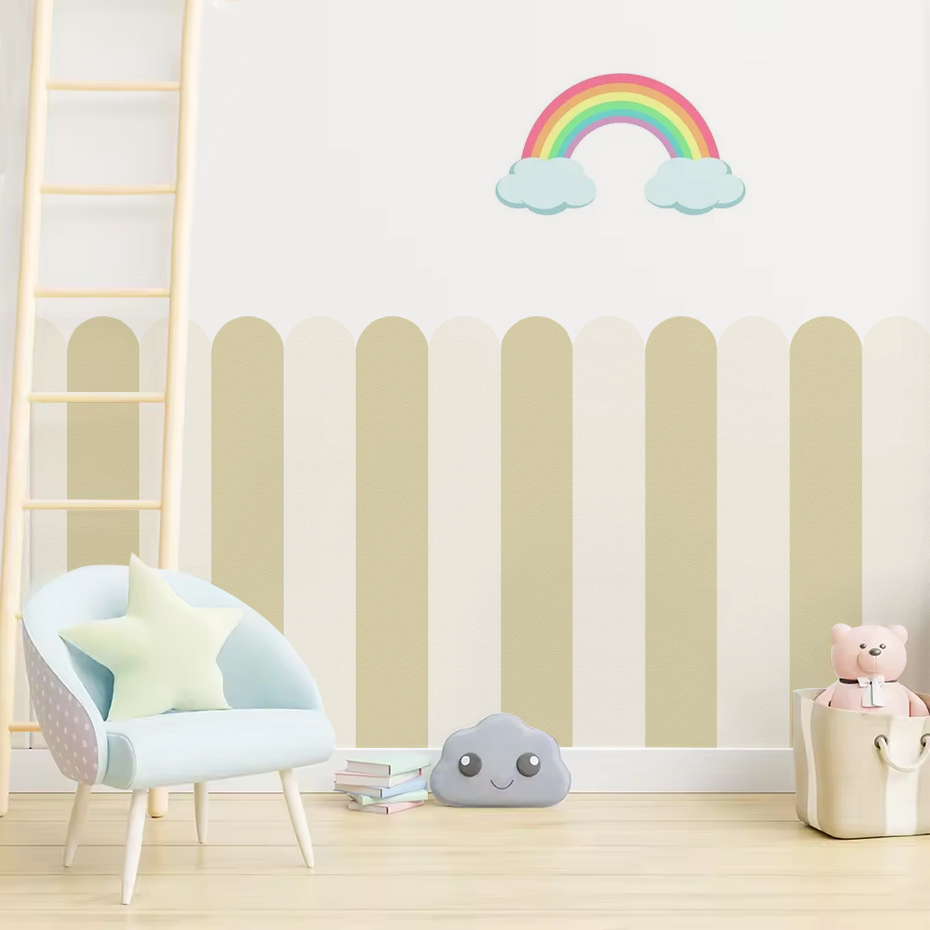 Wallpaper Busur Bergaris Verti - Baby Nursery Wall Art ulasan dan harga