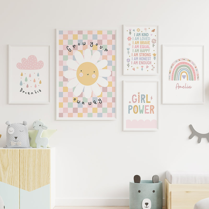 Bunga matahari awan pelangi ha - Baby Nursery Posters ulasan dan harga
