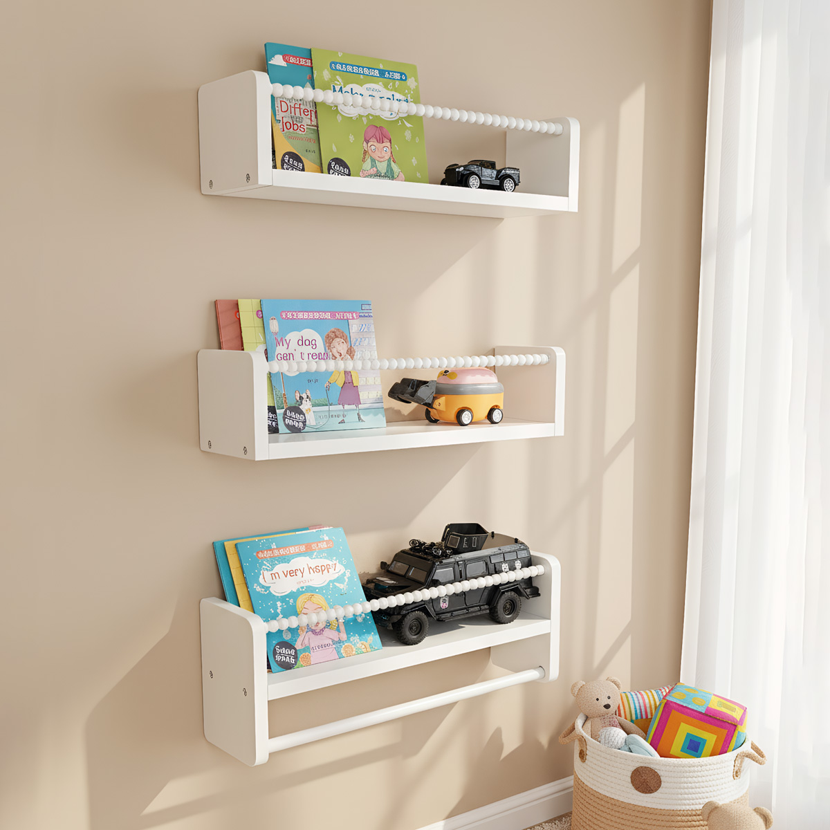Rak Buku Kayu untuk Kamar Bayi - Baby Nursery Bookshelf ulasan dan harga